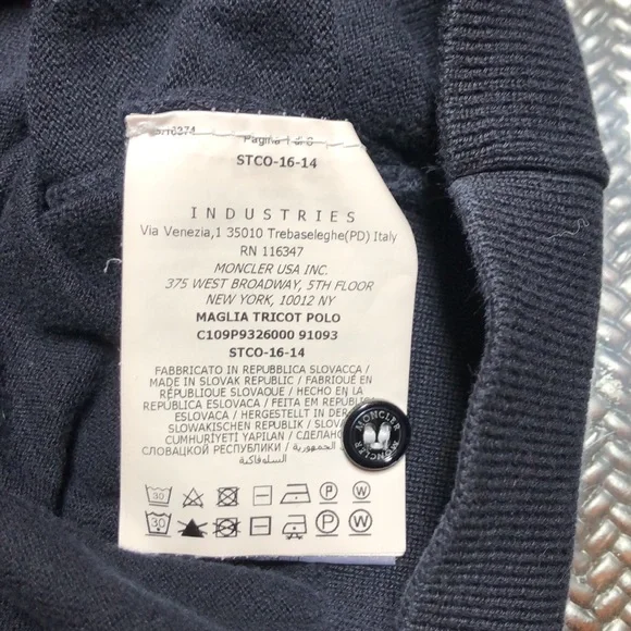 Moncler Men’s Polo Shirt with collar - Picture 6 of 9